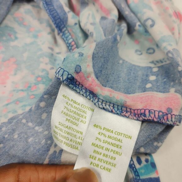 Lilly Pulitzer Womens Scoop Neck T-Shirt Star Fish Print Short Sleeve Tee XS * - Picture 3 of 9